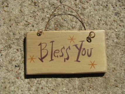 1004Y- Bless You mini wood sign 