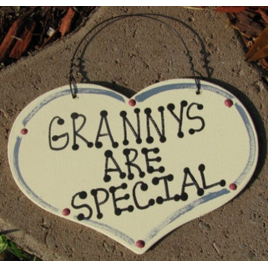  Grannys Are Special 1006  Large Wood Heart  
