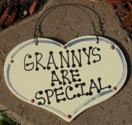  Grannys Are Special 1006  Large Wood Heart  