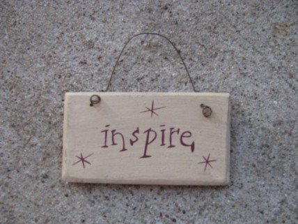 1009I - Inspire mini wood sign 