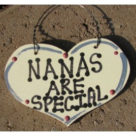  1022 - Nanas Are Special  smalll wood Heart 