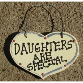 1026D - Daughters Are Special  smalll wood Heart 