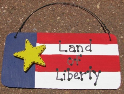 Patriotic Wood Sign 10977LOL - Land of Liberty 