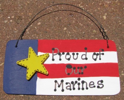 Patriotic Sign 10977M-Proud of our Marines 
