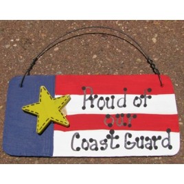  10977PCG-Proud of our Coast Guard wood sign 