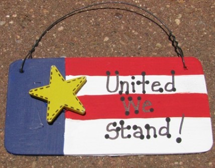  10977UWS - United We Stand! Wood Sign