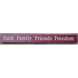  10983N - Faith Family Friends Freedom wood block 