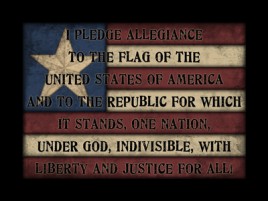 114A - Pledge of Allegiance Wood SIgn 