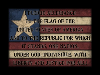 114A - Pledge of Allegiance Wood SIgn 