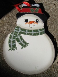 1164 - Snowman Wood Ornament 