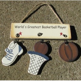 1200B  Worlds Greatest Basketball Player wood sign