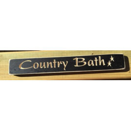 Primitive Wood Engraved Block 2450 Country Bath  