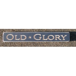 Primitive Engraved 12OG Old Glory Shelf Sitter Wood Block