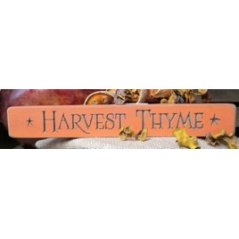 12HT - Harvest Thyme engraved wood block 