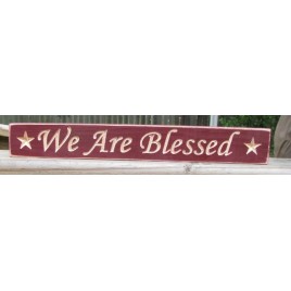 12wab- We Are Blessed Engraved Wood Block 