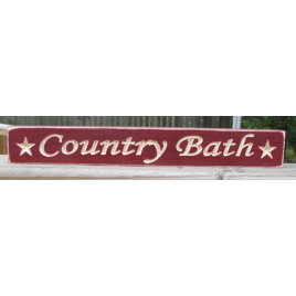 Primitive Wood Engraved Block  1638 Country Bath