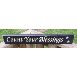 Primitive Engraved Wood Block 1689 Count Your Blessings