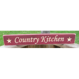Primitive Wood Engraved Block  1704 Country Kitchen 