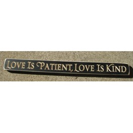 1814B - Love Is Patient, Love is Kind engraved wood block 