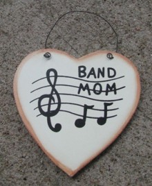  WD1900E - Band Mom wood heart 