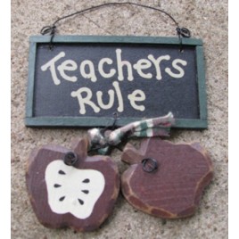  2055TR - Teachers Rule Wood Sign 