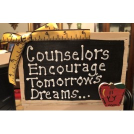 Teacher Gifts 2781C Counselors Encourage Tomorrow's Dreams Supply Box Wood