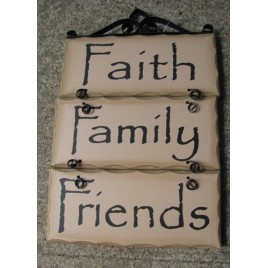 2392FFF-Faith Family Friends Wood Sign 