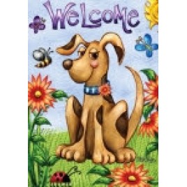 Welcome Springtime Puppy Garden Flag 2745