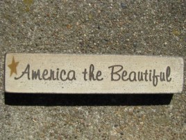 Patriotic wood block 31397ATB-America The Beautiful 