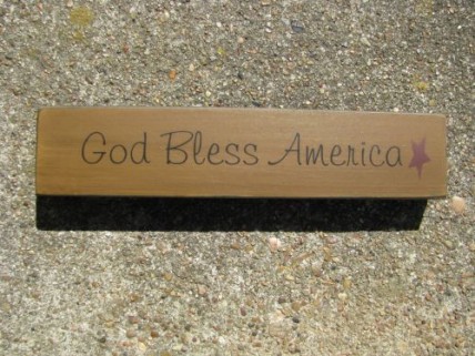 31421GBA - God Bless America wood Block