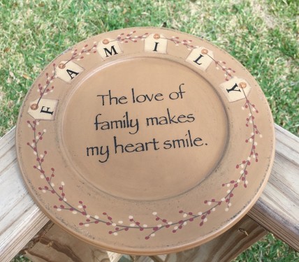 Primitive Wood Plate 31493Y - Family Tag Plate