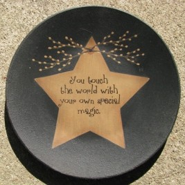Wood Star Plate 31496T - You touch the world with your own special magic