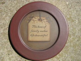 31571L - The Love of Family makes life beautiful wood plate 