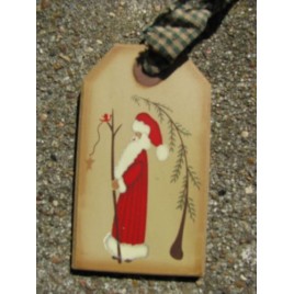 31617T-Santa Wood Gift Tag