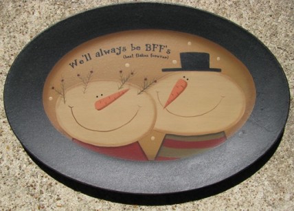 32174bff - We will always Best Flake Friends wood plate 