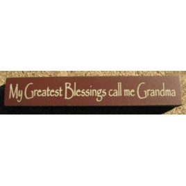 32314BM - My Greatest Blessings call me Grandma wood block