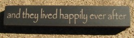 32324TB-And they Live Happily ever after MINI wood block 