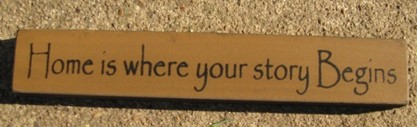  32326HG Home is where your story Begins Wood Block 