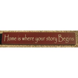  32326HM Home is where your story Begins Wood Block 