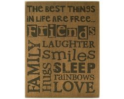 Primitive Wood Box Sign   32568 - The Best things in life are Free 
