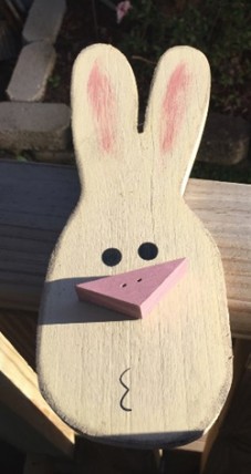 Wood Bunny Face 33395 - Wood Bunny Head 