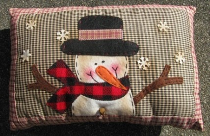 Christmas Decor 34690SP-Snowman Pillow 