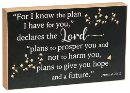 Jeremiah 29:11 wood block