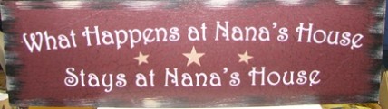 36903M- What Happens at Nana's  House stays at Nana's House wood sign