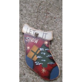 47069lis - Let It Snow Stocking Ornament 