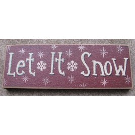 47142LIS - Let It Snow wood block 