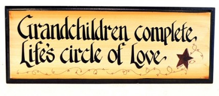 48061T - Grandchildren Complete Life's Circle of Love Wood Sign 