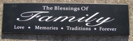 50034B - The Blessings of Family wood sign 