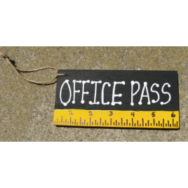 Teacher Gifts 5202 Office Pass Black with Ruler