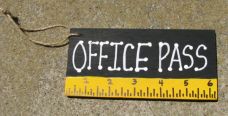 Teacher Gifts 5202 Office Pass Black with Ruler